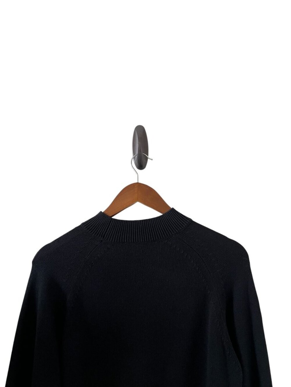 Everlane Mock Turtleneck Cotton Sweater In Black Size S - Picture 8 of 13